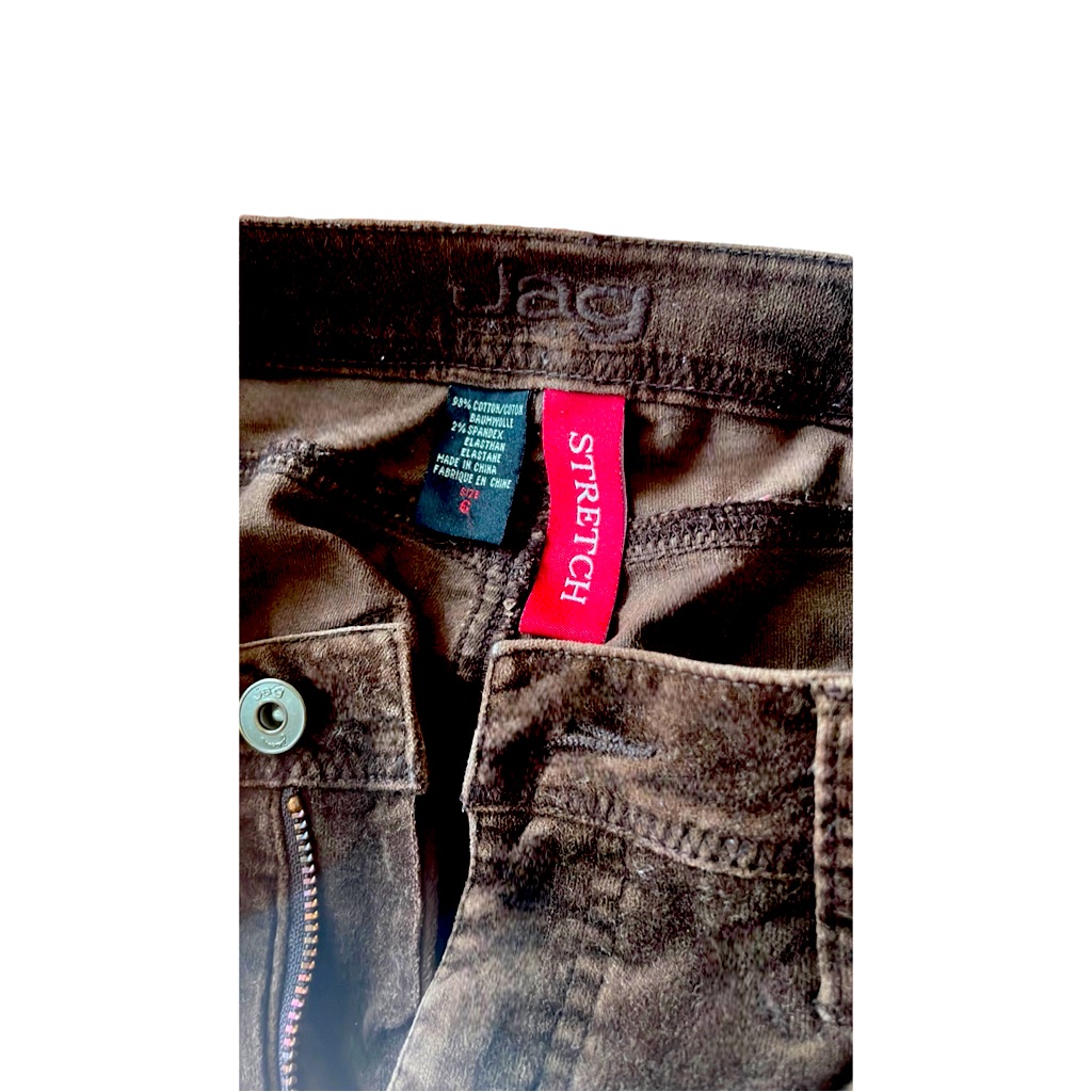 Stretch Cotton Brown Velvet 5 Pocket Pants